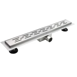 Saniverre Caniveau de douche L.60 cm JAZY design linéaire, inox, anti-odeurs, drainage élevé -