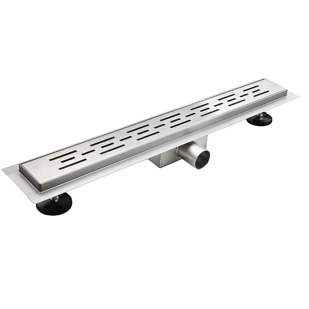 Saniverre Evacuation De Douche-Caniveau de douche L.120 cm JAZY design linéaire, inox, anti-odeurs, drainage élevé -