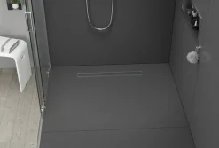 Bernstein Evacuation De Douche-Caniveau de douche à l'italienne Acier inox à carreler avec Siphon, Drain de cabine Filtre anti-odeurs - FlexGT01-3 - 70cm