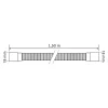 Somatherm for you Evacuation De Lave-Linge-Canne de vidange pour machine à laver 1,5m Somatherm