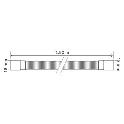 Somatherm for you Evacuation De Lave-Linge-Canne de vidange pour machine à laver 1,5m Somatherm