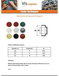 Vis Express Cache Vis Et Cache Trou-Capuchon plastique Vis Diamètre 4.8-5.5 Surplat 8 RAL1001 beige - 100 pièces