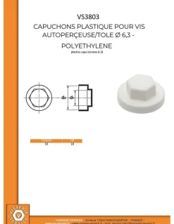 Vis Express Cache Vis Et Cache Trou-Capuchon plastique Vis Diamètre 6.3 Surplat 10 RAL8012 brun rouge - 30 pièces