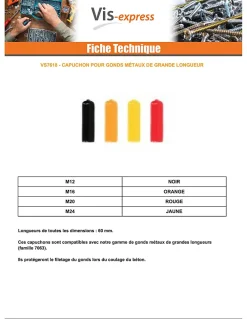 Vis Express Capuchon Pour Gond Métaux M12 Noir - 1 pièce