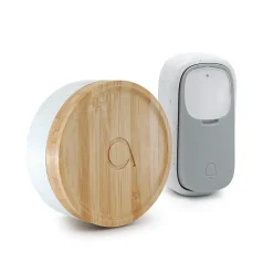 Avidsen Carillon sans fil blanc et bambou