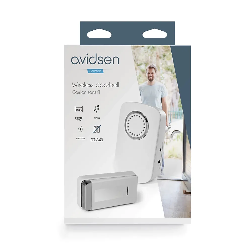 Avidsen Carillon Sans Fil Enfichable Sans Fil Sans Pile -