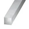 Carré aluminium brut 6 x 6 mm, 1 m Argent