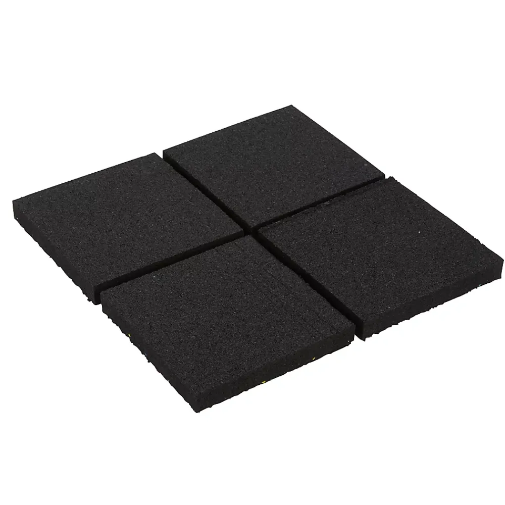 Diall Carré mousse 10 x 10 x 1,5 cm x4, noir