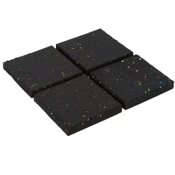 Diall Carré mousse 10 x 10 x 1,5 cm x4, noir