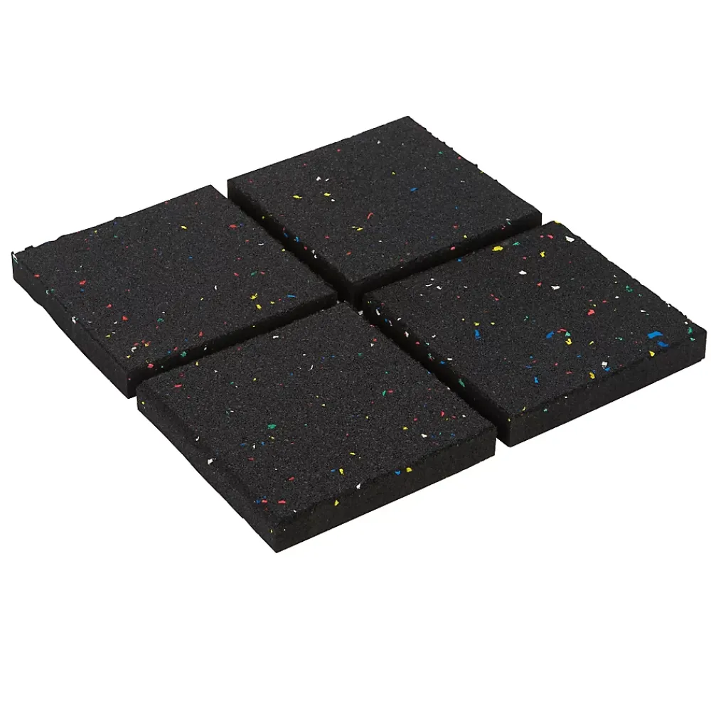 Diall Carré mousse 10 x 10 x 1,5 cm x4, noir