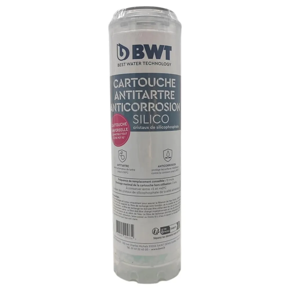 BWT Filtre Anti Calcaire-Cartouche Antitartre Anticorrosion Silico - Cartouche Filtre à Eau