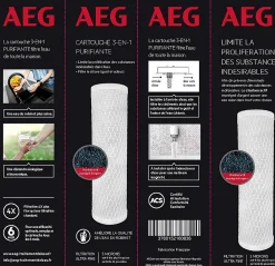 AEG Filtre Anti Calcaire-Cartouche de charbon actif 3 en 1 Purifiante