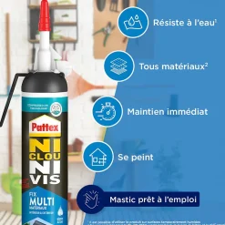 Pattex Cartouche de colle polymère propulsée au gaz, 200 g - intérieur/extérieur