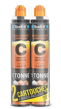 Scell-It Cheville Scellement Chimique-Cartouche de scellement chimique 280 ml vendue par 2