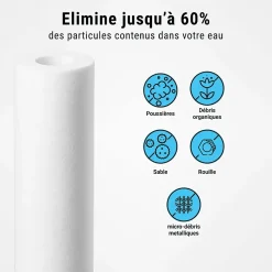 Sinea Cartouches anti-sédiments 9' 3/4 lot de 6 filtre à eau sous évier - 50 µm