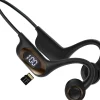 Vendos85 Enceinte, Écouteur Et Casque-Casque Bluetooth à Conduction osseuse sans Fil avec Microphone noir