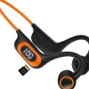 Vendos85 Enceinte, Écouteur Et Casque-Casque Bluetooth à Conduction osseuse sans Fil avec Microphone orange noir