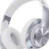 Vendos85 Casque Bluetooth 9S sur l'oreille gris blanc