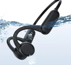 Vendos85 Enceinte, Écouteur Et Casque-Casque à conduction osseuse IP68 étanche Bluetooth 5.0 noir