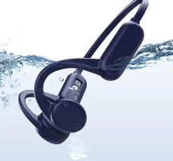 Vendos85 Casque à conduction osseuse IP68 étanche Bluetooth 5.0 bleu