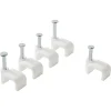 Diall Fixation Et Raccordement Du Câble-25 cavaliers plats en nylon pour câble de 2 x 0,75 mm² blanc