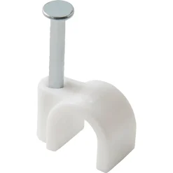 Diall Fixation Et Raccordement Du Câble-100 cavaliers ronds en nylon ø 5 à 6 mm blanc