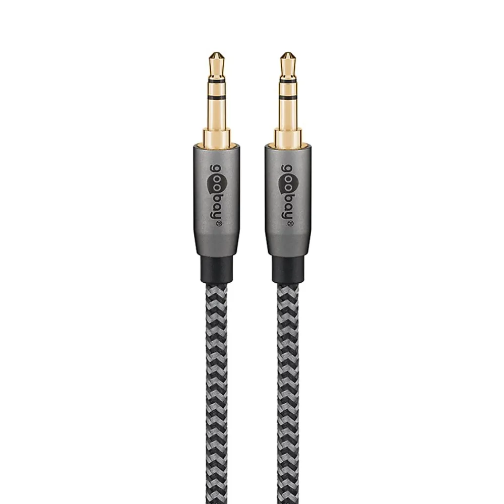 Goobay Câble Et Connectique Audio-Câble audio Jack 3.5mm gold noir 50cm