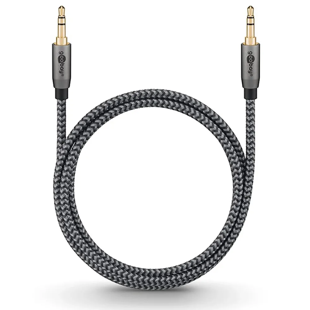 Goobay Câble Et Connectique Audio-Câble audio Jack 3.5mm gold noir 50cm