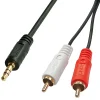 Lindy Câble Et Connectique Audio-Câble audio Jack 3.5mm - 2 RCA 20 mètres