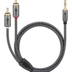 Goobay Câble audio Jack 3.5 - 2 RCA mâles 2 m