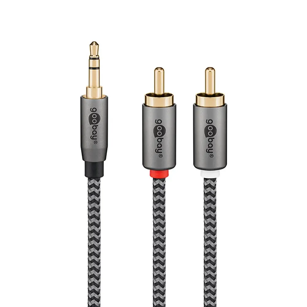 Goobay Câble Et Connectique Audio-Câble audio jack 3.5 - 2 RCA 5 mètres