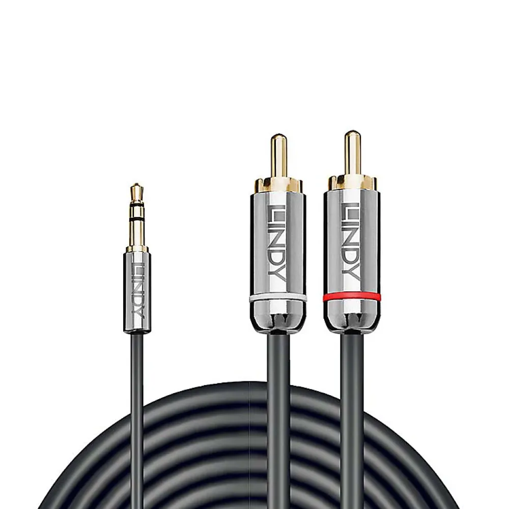 Lindy Câble Et Connectique Audio-Câble audio Jack 3.5 vers 2x RCA 10 m