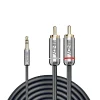 Lindy Câble Et Connectique Audio-Câble audio Jack 3.5 - 2x RCA 50cm