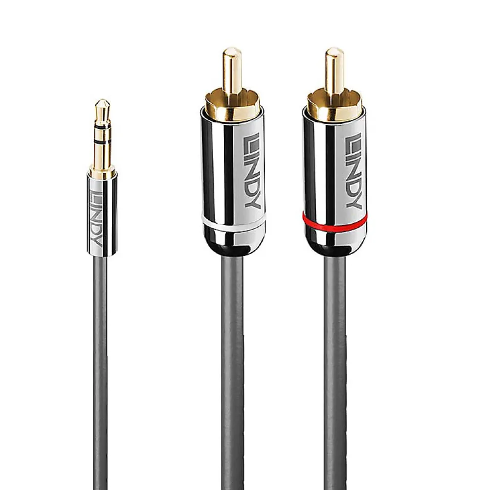 Lindy Câble Et Connectique Audio-Câble audio Jack 3.5 - 2x RCA 50cm