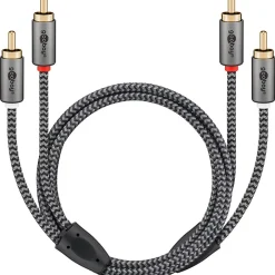 Goobay Câble audio 2 RCA mâles gold 3 mètres