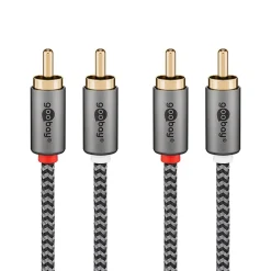 Goobay Câble audio 2 RCA mâles gold 2 mètres