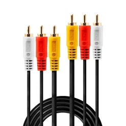 Lindy Câble audio vidéo 3 x RCA 1 mètre