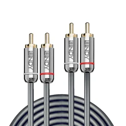 Lindy Câble Et Connectique Audio-Câble audio 2x RCA Cromo Line 5m