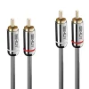 Lindy Câble Et Connectique Audio-Câble audio 2x RCA Cromo Line 0.50m
