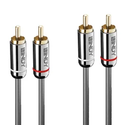 Lindy Câble Et Connectique Audio-Câble audio 2x RCA Cromo Line 0.50m