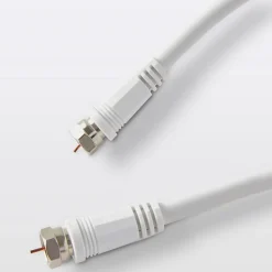 Blyss Câble Et Connectique Tv-Câble coaxial 3C2V ø9.52 mm Mâle / Mâle blanc, 1.5 m
