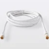 Blyss Câble Et Connectique Tv-Câble coaxial Mâle / Femelle + adaptateur Mâle / Mâle blanc Or, 3 m