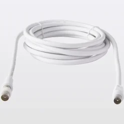 Blyss Câble coaxial Mâle / Femelle + adaptateur Mâle / Mâle blanc , 3 m