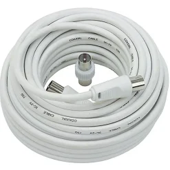 Expert Line Câble Et Connectique Tv-Câble coaxial Tv 10 Mètres + adaptateur