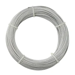 Diall Câble Et Fil Métallique-Câble en acier ø2 mm, 20 m Argent