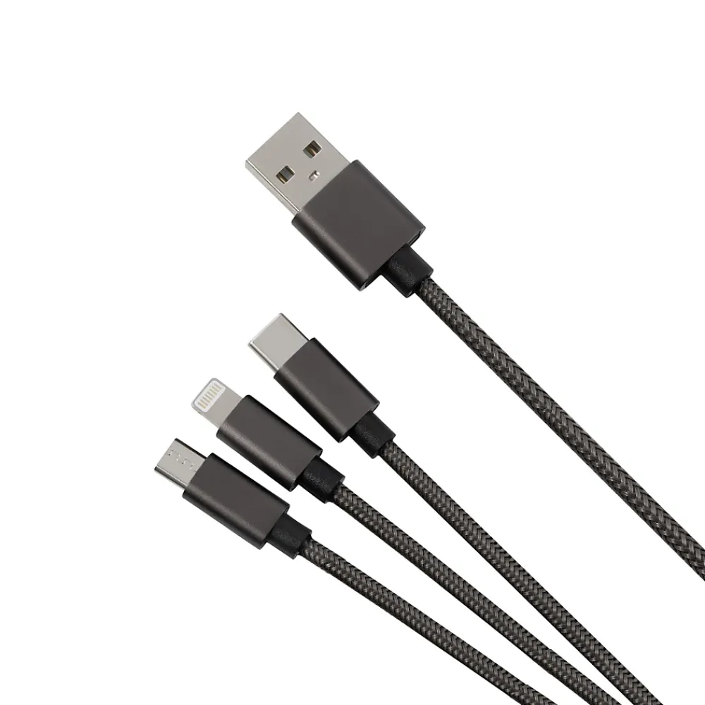 GAO Câble 3 en 1 Lightning/Micro/USB-C