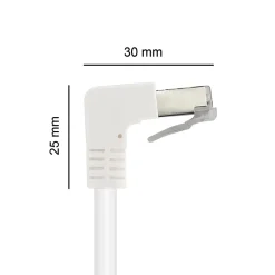 Metronic Câble Et Connectique Réseau-Câble Ethernet RJ45 CAT 6a mâle/mâle coudé - FTP 3 m - 395527