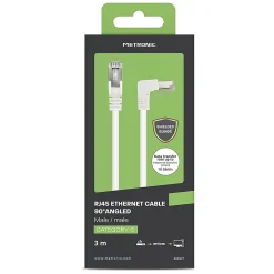 Metronic Câble Et Connectique Réseau-Câble Ethernet RJ45 CAT 6a mâle/mâle coudé - FTP 3 m - 395527