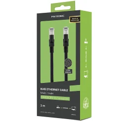 Metronic Câble Et Connectique Réseau-Câble Ethernet RJ45 CAT 8 mâle/mâle tressé - S/FTP 3 m - 395631