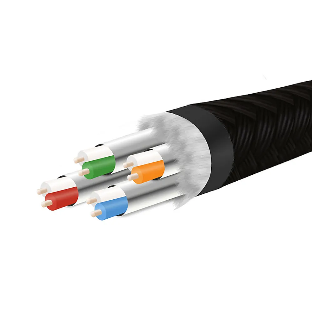 Metronic Câble Et Connectique Réseau-Câble Ethernet RJ45 CAT 8 mâle/mâle tressé - S/FTP 3 m - 395631